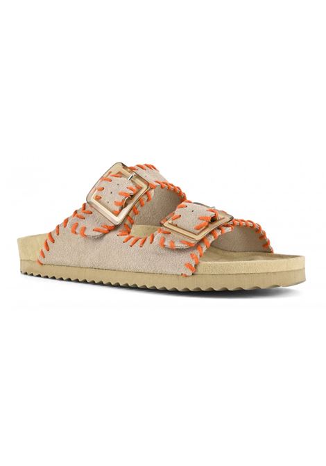 Sandalo in camoscio con impunture a contrasto COLORS OF CALIFORNIA | HC.BIO301MUD